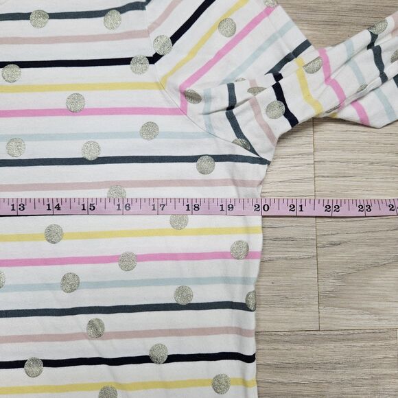 Boden Girls Longsleeve Stripe Shirt Size 14 Colorful Polka Dot - Picture 6 of 9